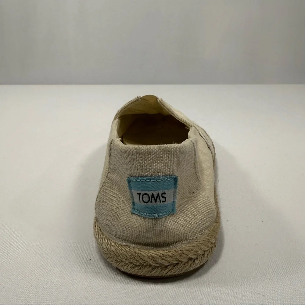 TOMS Alpargata Beige Canvas Rope Espadrille Slip On Shoes Size 7.5‎